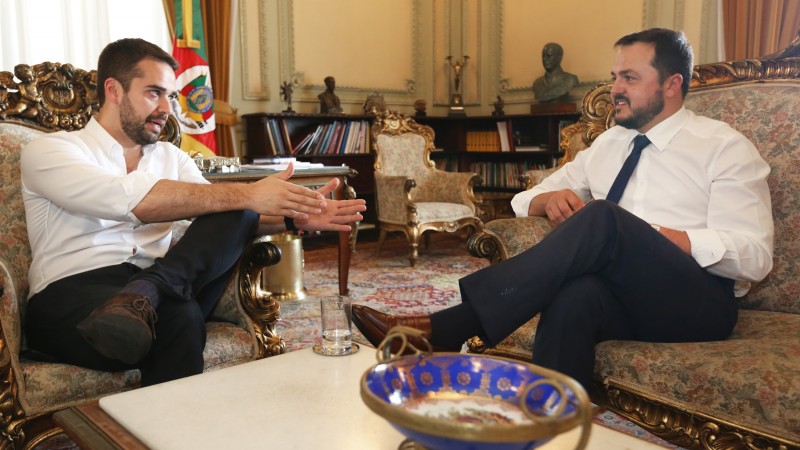 Secret&aacute;rio Catarina Paladini e Governador Eduardo Leite