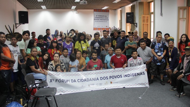 O encontro reuniu cerca de 150 representantes das quatro etnias indígenas do Rio Grande do Sul 